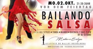 02/10 Bailando Salsa Unity / Vor dem Feiertag @ Madame Evelyne | Heidelberg | Germany