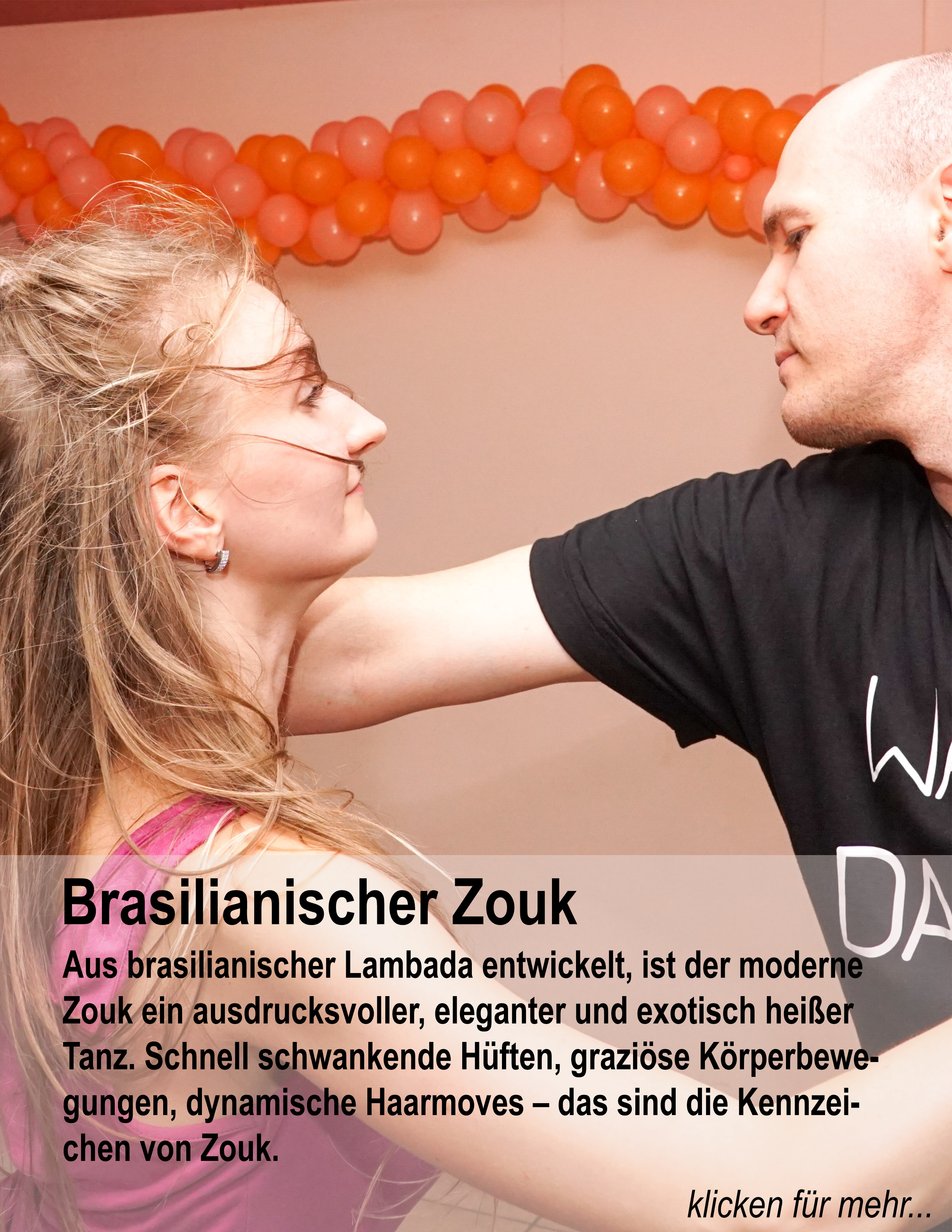 Brasilianischer Zouk Tanzkurs mit LaLASalsa