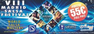 VIII Madrid SALSA Festival 2017, 3,4 y 5 noviembre 2017