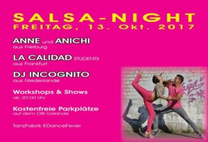 SALSA Night with Anne & Anichi, DJ Incognito, Fr, 13 Okt 2017 @ TanzFabrik EDanceFever in Dreieich | Dreieich | Germany