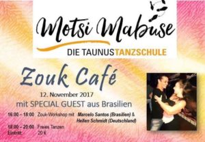 Zouk Café bei Motsi Mabuse mit SPECIAL GUEST aus Brasilien @ Motsi Mabuse Taunus Tanzschule | Eschborn | Germany
