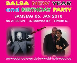 SALSA New Year & Birthday Deluxe Party, Sa., 06 Januar 2018 @ TanzFabrik EDanceFever in Dreieich | Dreieich | Germany