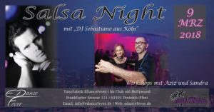 Salsa Night mit DJ Sebastiano am Freitag, 9.03.2018 @ TanzFabrik EDanceFever in Dreieich | Dreieich | Germany